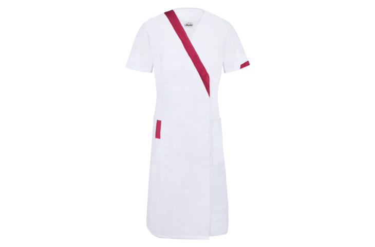Red Clemence lab coat