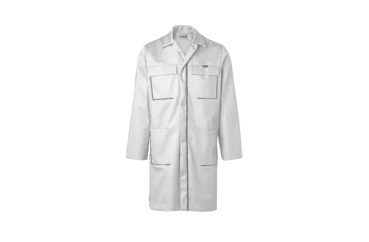 White and grey Everywear coat