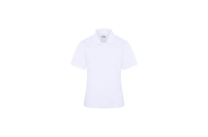 White Woman short sleeves polo