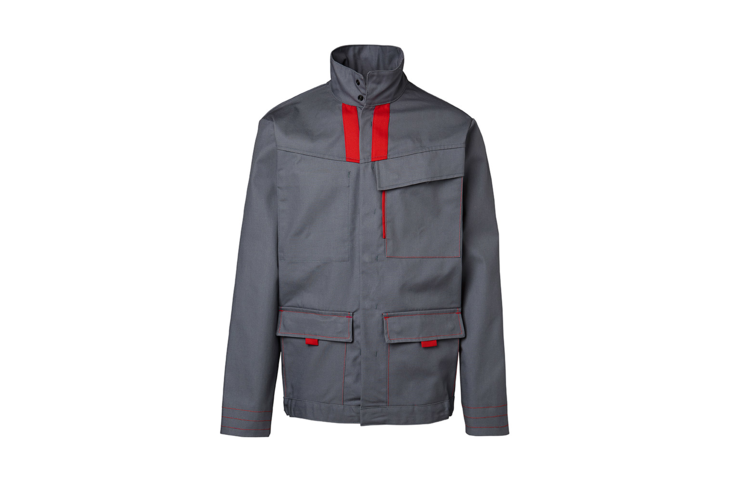 Grey and red Epinox bomber jacket