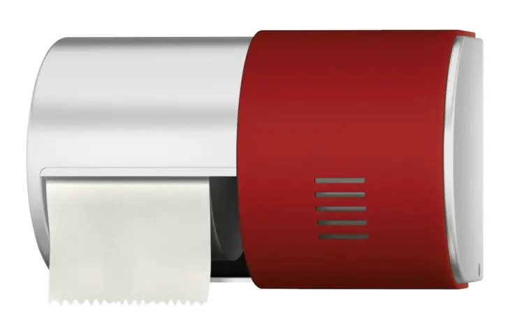 Red standard small roll dispenser