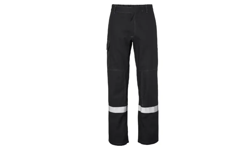 Pantalon de travail PROMEGA gris avec bandes rétroréfléchissantes - face
