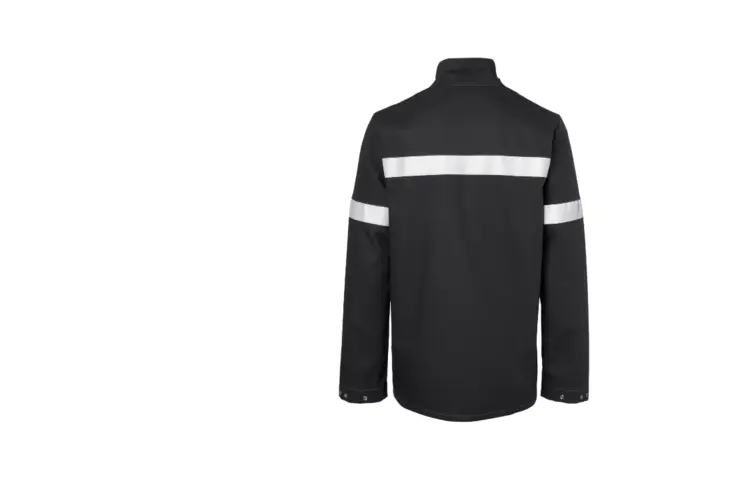 Veste de travail PROMEGA grise avec bandes rétroréfléchissantes - dos