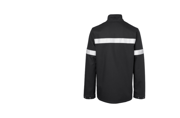 Veste de travail PROMEGA grise avec bandes rétroréfléchissantes - dos