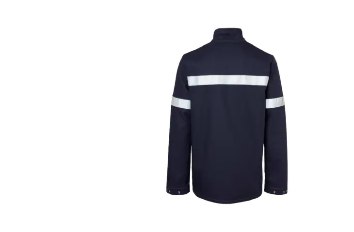 Veste de travail PROMEGA marine avec bandes rétroréfléchissantes - dos