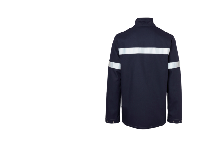 Veste de travail PROMEGA marine avec bandes rétroréfléchissantes - dos