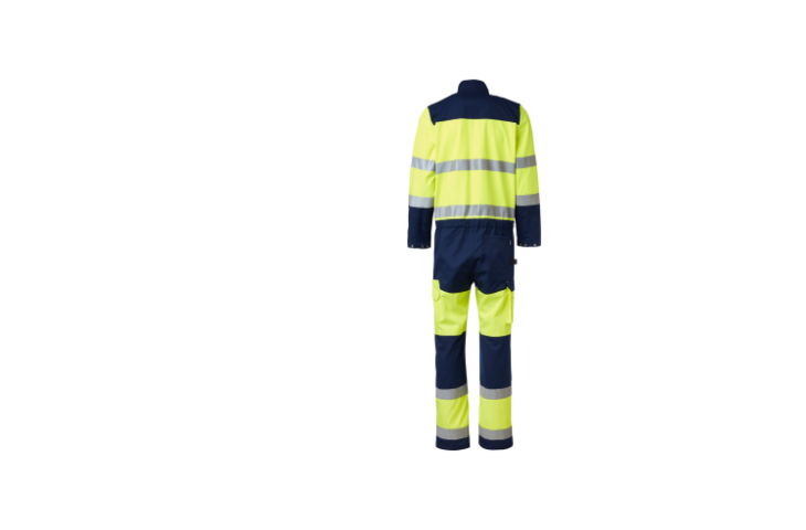 Combinaison de travail Haute Visibilité ProShine fluo - dos - Classe 3