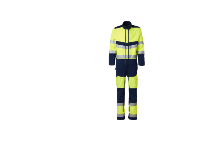 Combinaison de travail Haute Visibilité ProShine fluo - face - Classe 3
