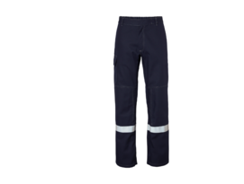 Pantalon de travail PROMEGA marine avec bandes rétroréfléchissantes - face