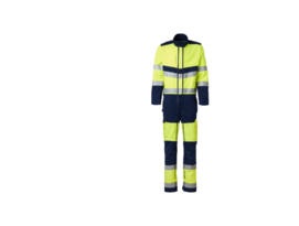 Combinaison de travail Haute Visibilité ProShine fluo - face - Classe 3