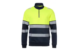 Sweat col zippé haute visbilité ProEssentials jaune